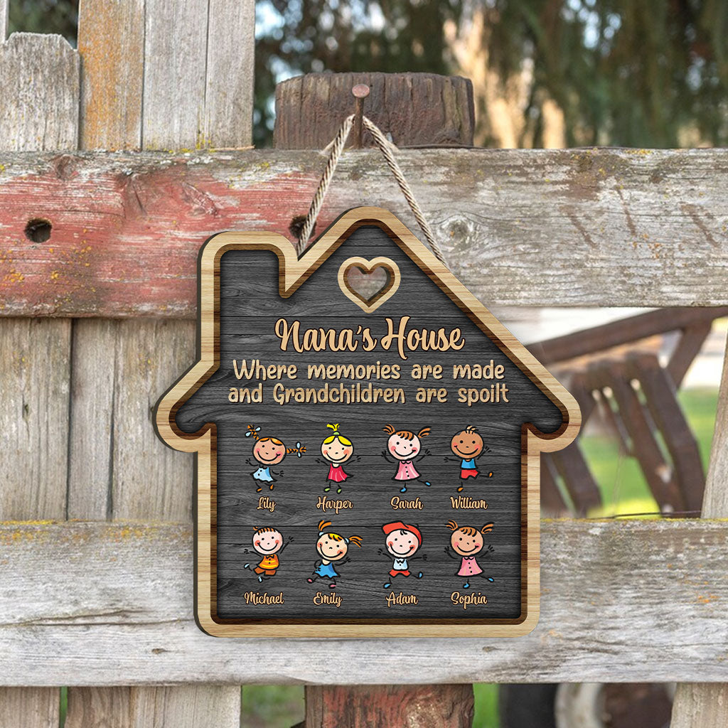 Grandma's House - Personalized Mother's Day Grandma Wood Sign