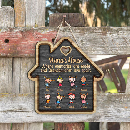 Grandma's House - Personalized Mother's Day Grandma Wood Sign