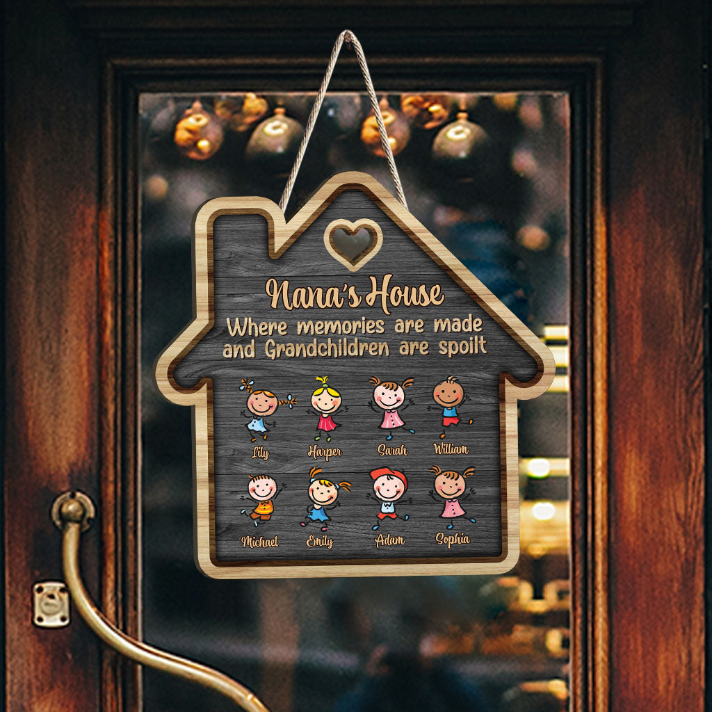 Grandma's House - Personalized Mother's Day Grandma Wood Sign