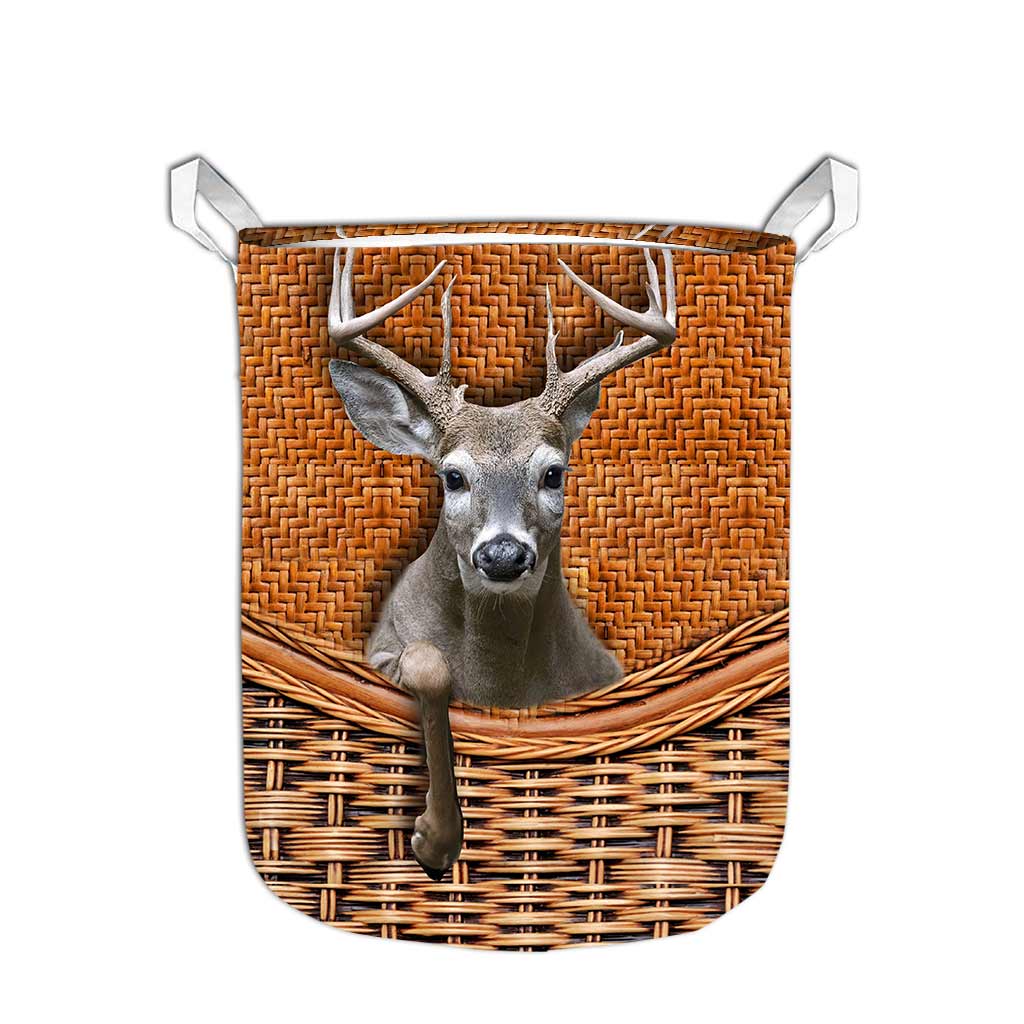 Cute Deer Peaking Hunting Storage Basket 0622