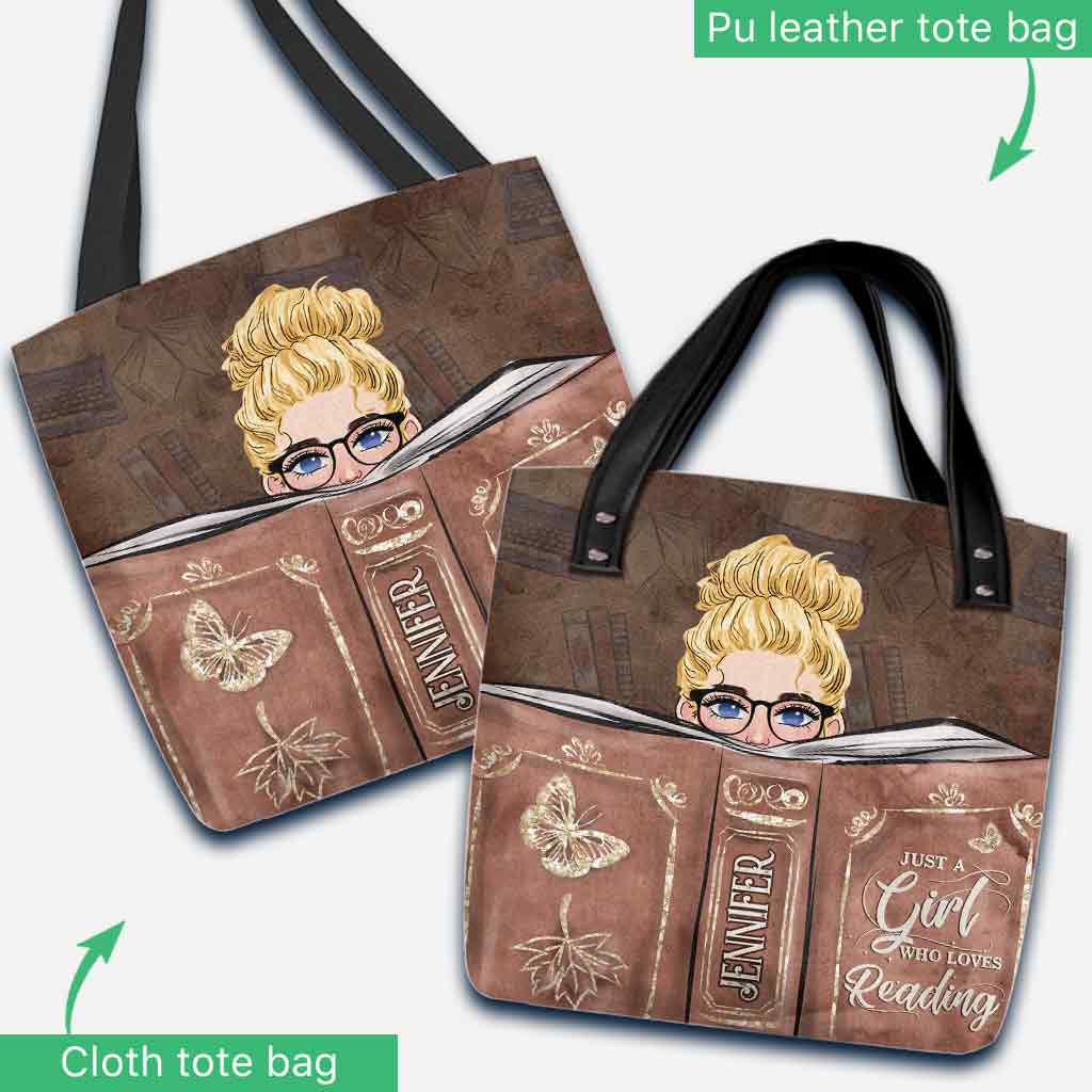 Just A Girl Who Loves Reading - Personalized Book Tote Bag