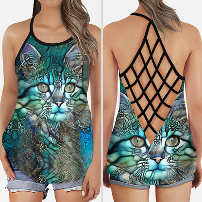 Love Cats Cross Tank Top