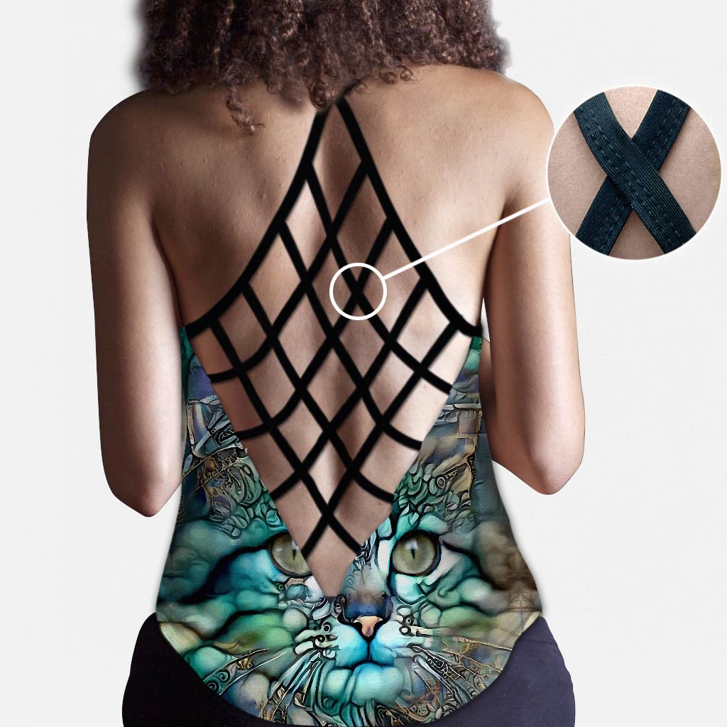 Love Cats Cross Tank Top