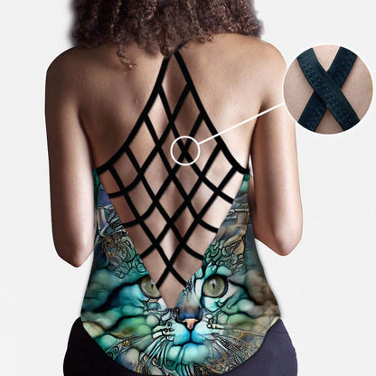 Love Cats Cross Tank Top