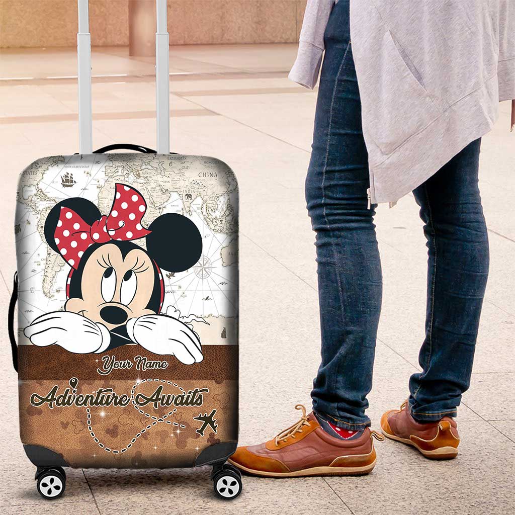 Adventure Awaits - Personalized Mouse Luggage Cover