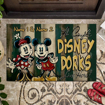 A Couple Live Here - Personalized Mouse Doormat