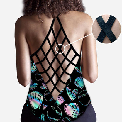 Calm Your Mitts Baseball Cross Tank Top