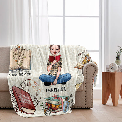 Just A Girl Who Loves Books - Personalized Book Blanket
