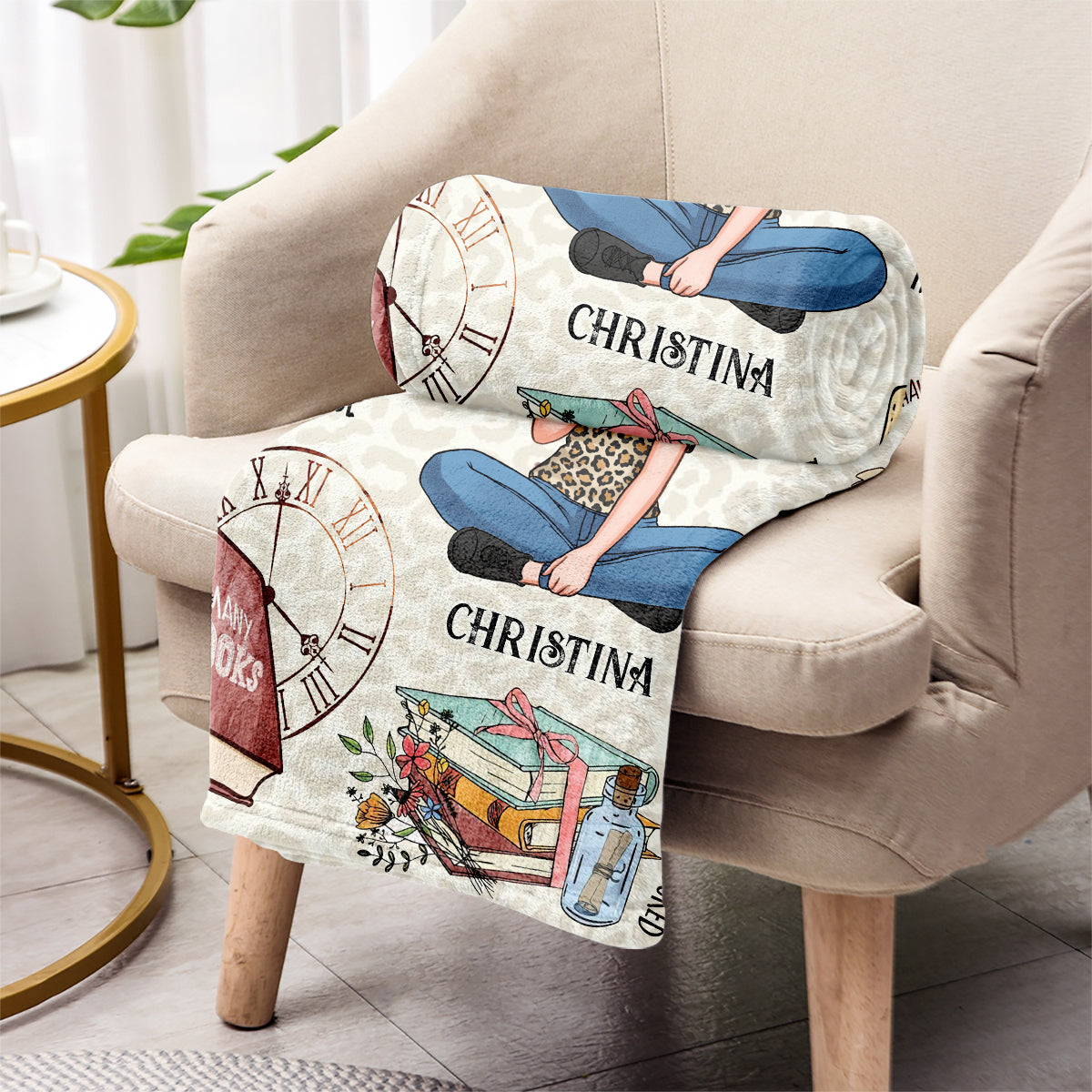 Just A Girl Who Loves Books - Personalized Book Blanket