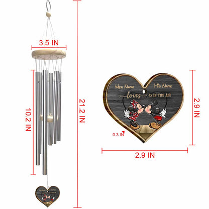 Love Is In The Air - Personalized Mouse Wind Chime