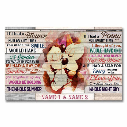 If I Had A Star For Every Reason Why I Love You - Personalized Couple Mouse Poster