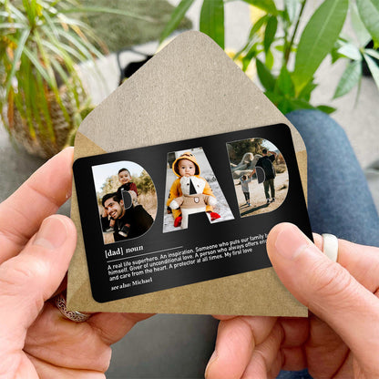 Dad Definition - Personalized Father's Day Father Wallet Insert Card