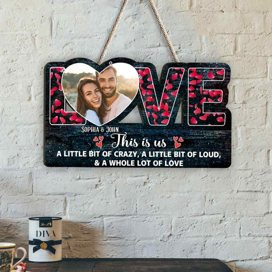 This Is Us - Couple gift for husband, wife, boyfriend, girlfriend - Personalized Wood Sign