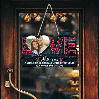 This Is Us - Couple gift for husband, wife, boyfriend, girlfriend - Personalized Wood Sign