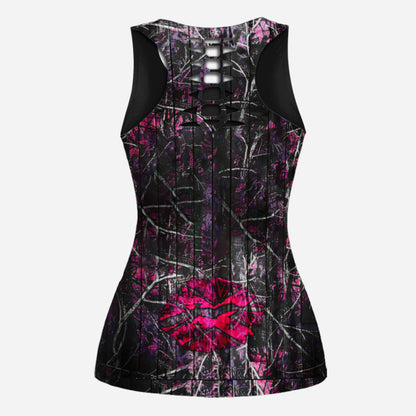 Country Girl Camo - Personalized Hunting Hollow Tank Top and Leggings