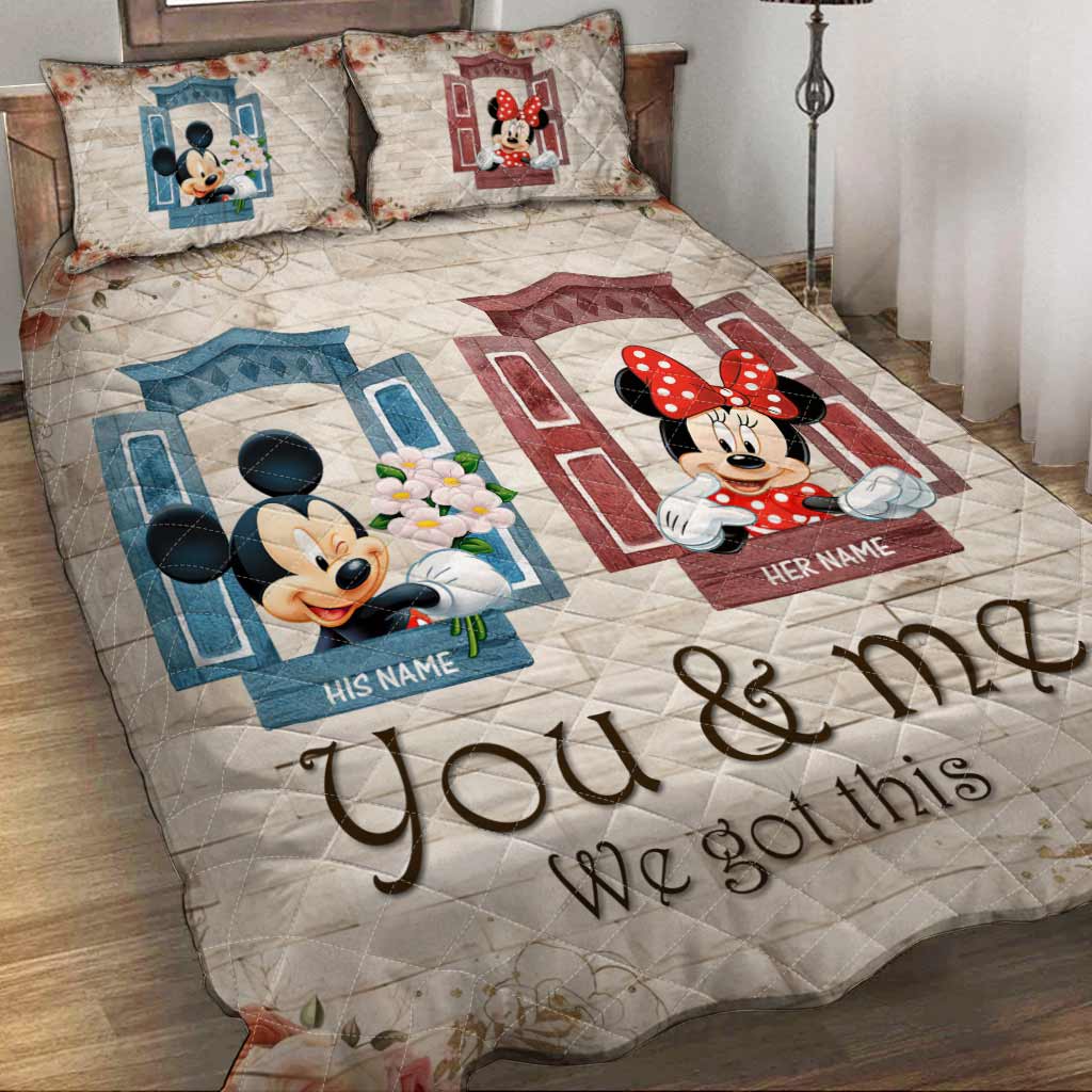 You & Me We Got This - Personalized Mouse Quilt Set
