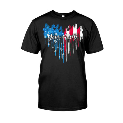 Love Horses Free Spirit - Personalized Independence Day T-shirt and Hoodie