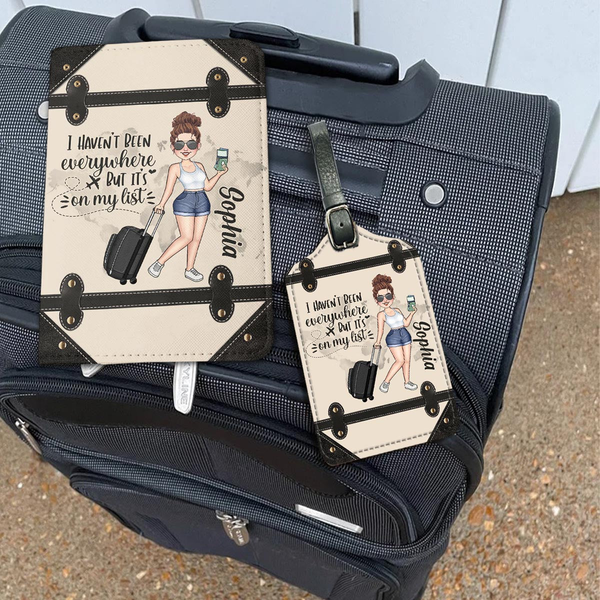 I Haven't Been Everywhere - Personalized Travelling Leather Luggage Tag & Passport Holder