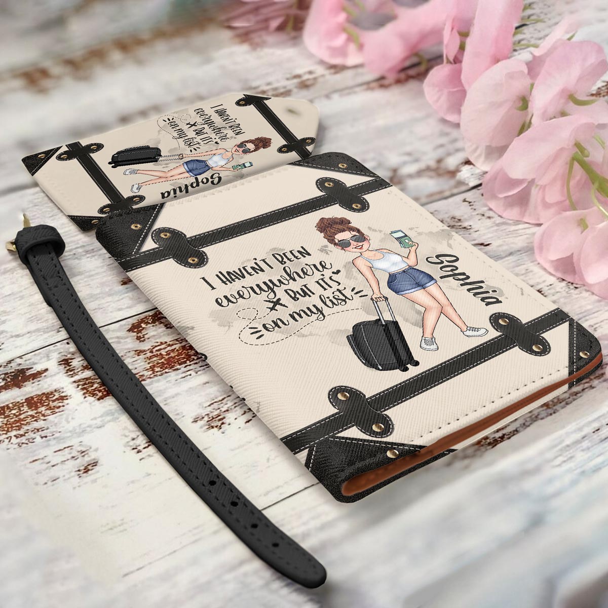 I Haven't Been Everywhere - Personalized Travelling Leather Luggage Tag & Passport Holder