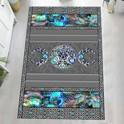 My Spirit Triple Moon - Witch Rug With 3D Pattern Print