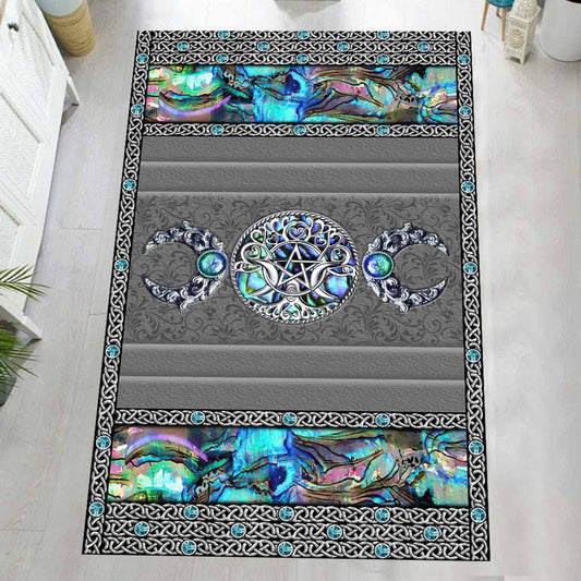 My Spirit Triple Moon - Witch Rug With 3D Pattern Print
