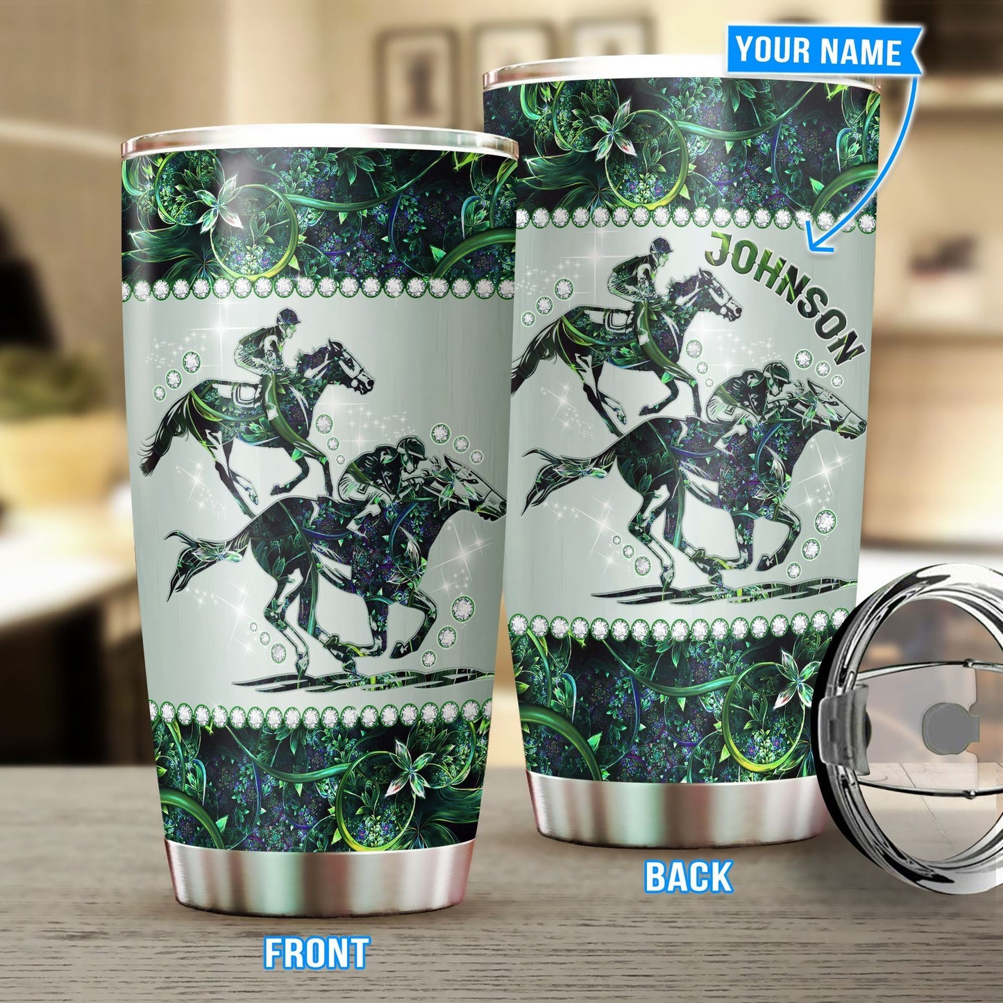 Horse Racing Personalized Horse Tumbler 0523