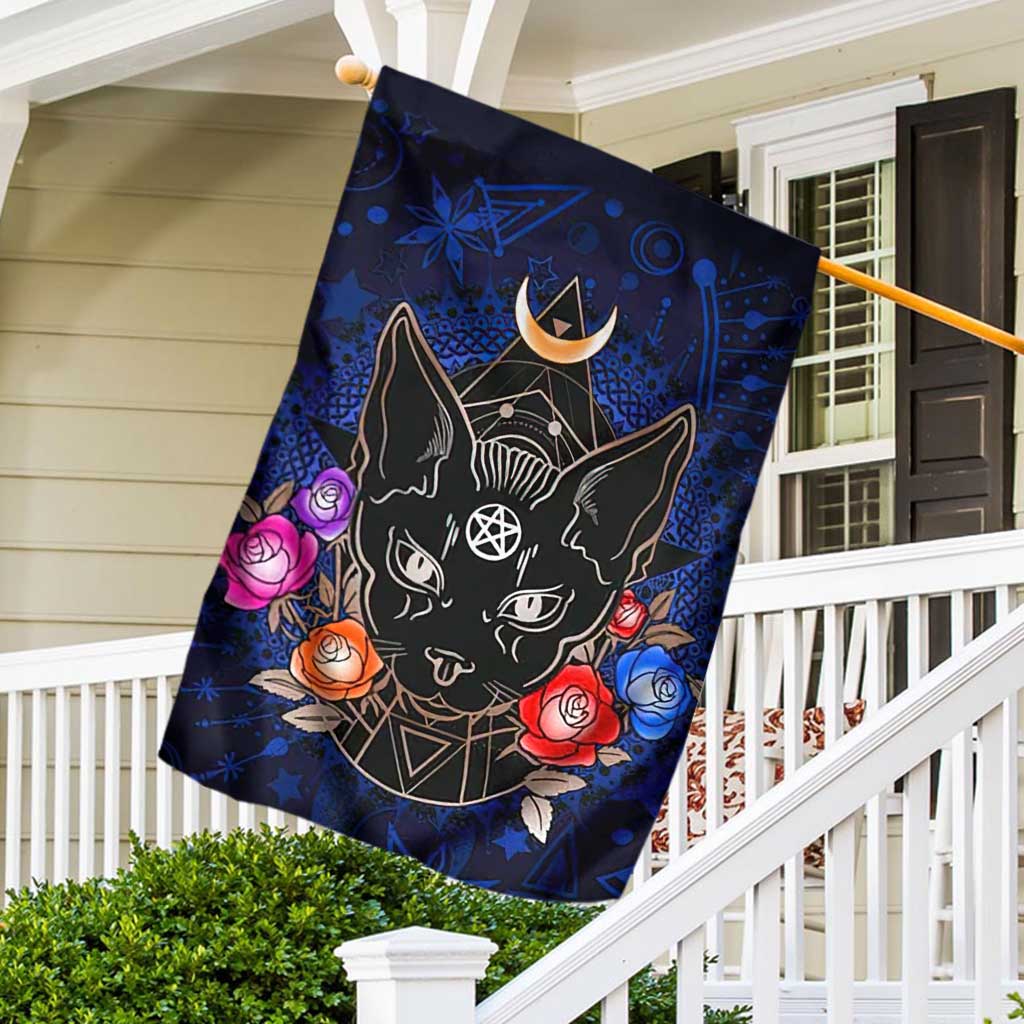 Occult Cat Wicca - Witch House Flag 0822