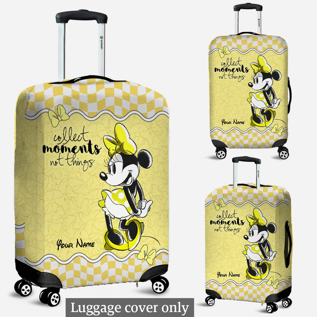 Collect Moments Not Things - Personalized Mouse Luggage Cover
