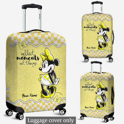 Collect Moments Not Things - Personalized Mouse Luggage Cover