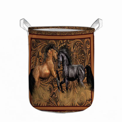 Horses Western - Horse Riding Lover - Horse Owner Storage Basket 0921