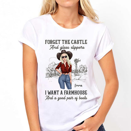 I Want A Farmhouse And A Good Pair Of Boots - Personalized Horse T-shirt and Hoodie