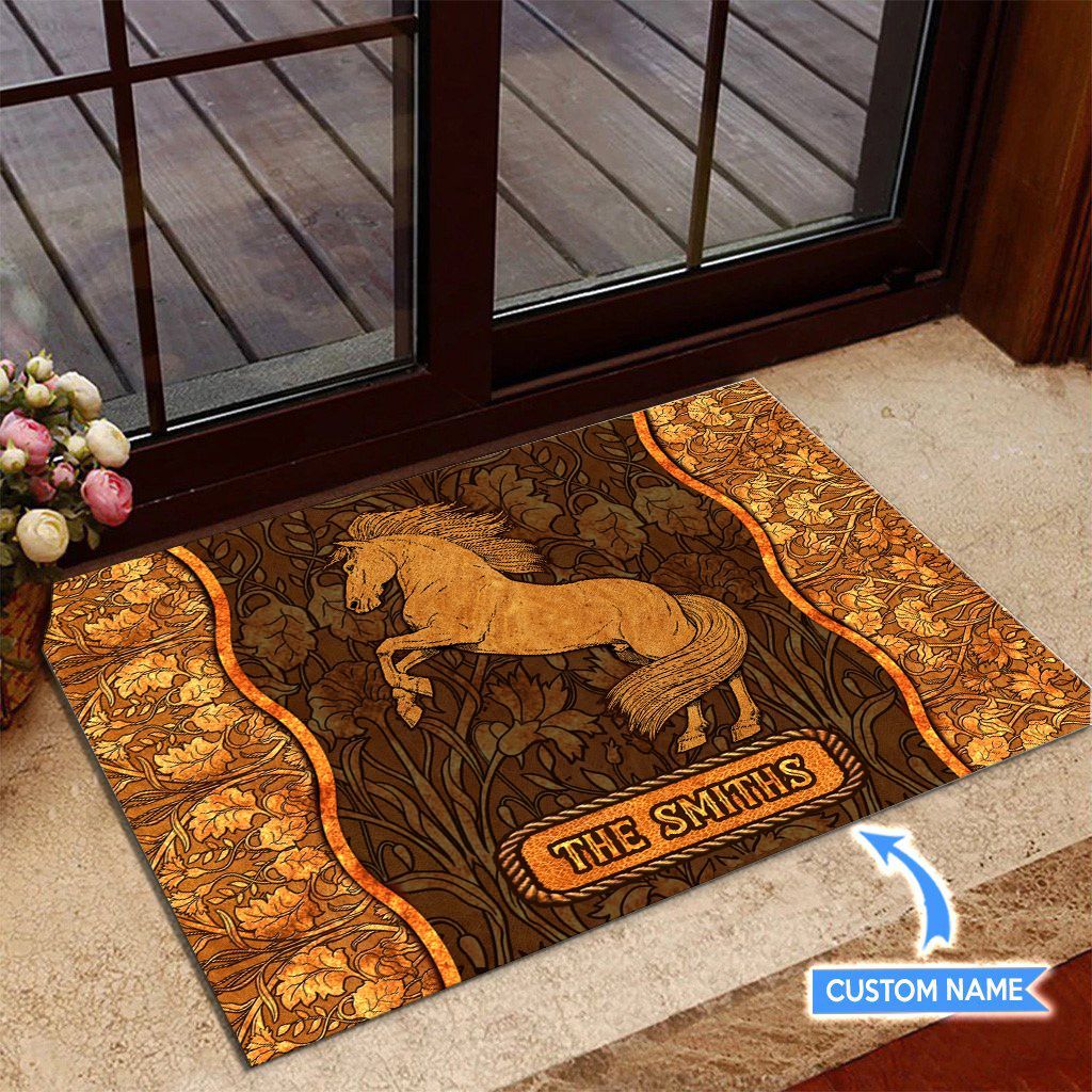 Love Horse Personalized Horse Doormat 0523