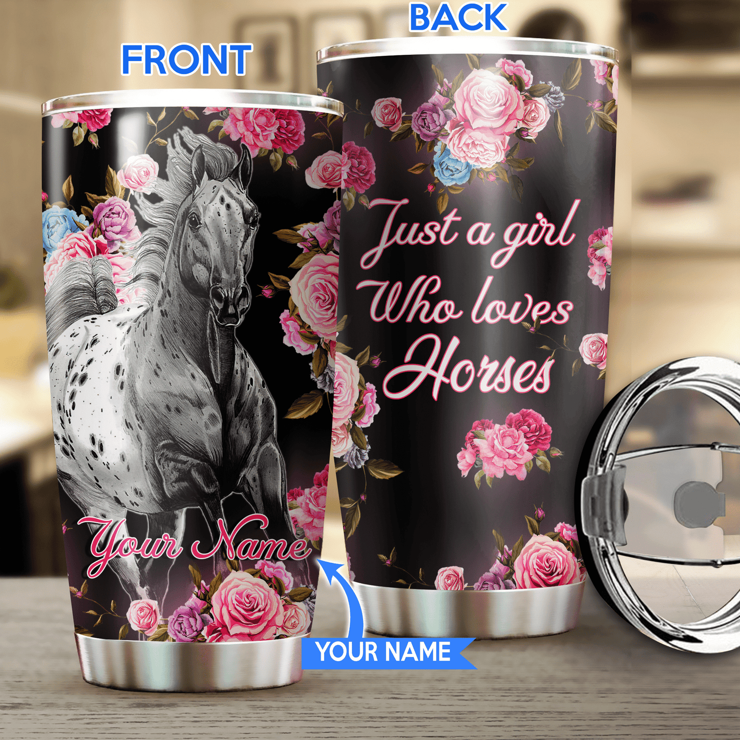 Just A Girl Who Loves Horse Personalized Horse Tumbler 0523