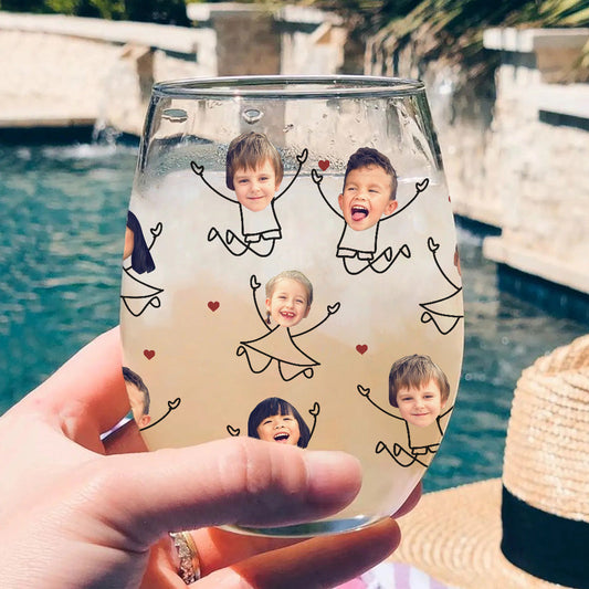 Mama's Reason To Wine - Personalized Mother's Day Mother All Over Wine Glass