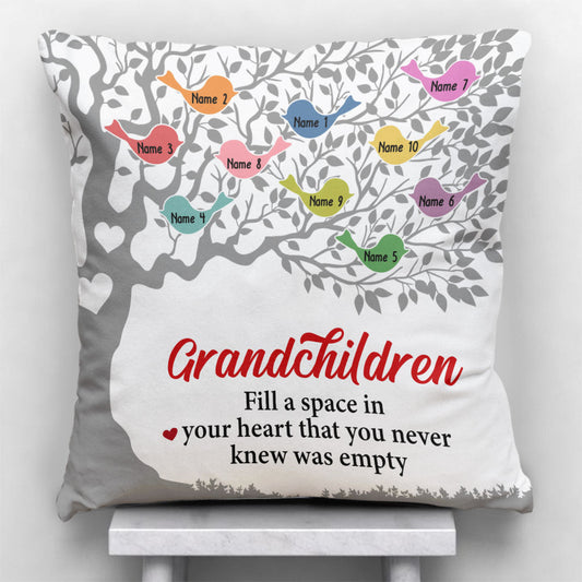 Grandma Family Tree - Personalized Mother's Day Grandma Throw Pillow