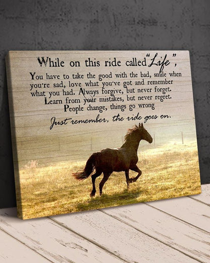 The Ride Go On Horse Canvas And Poster 0523
