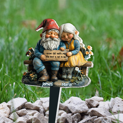 Grow Old With Me - Personalized Gardening Acrylic Plaque Stake