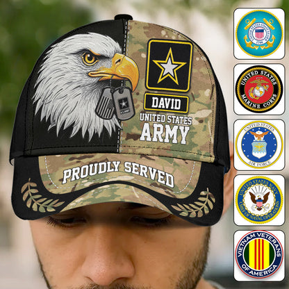 Proudly Served - Personalized Veteran Classic Cap