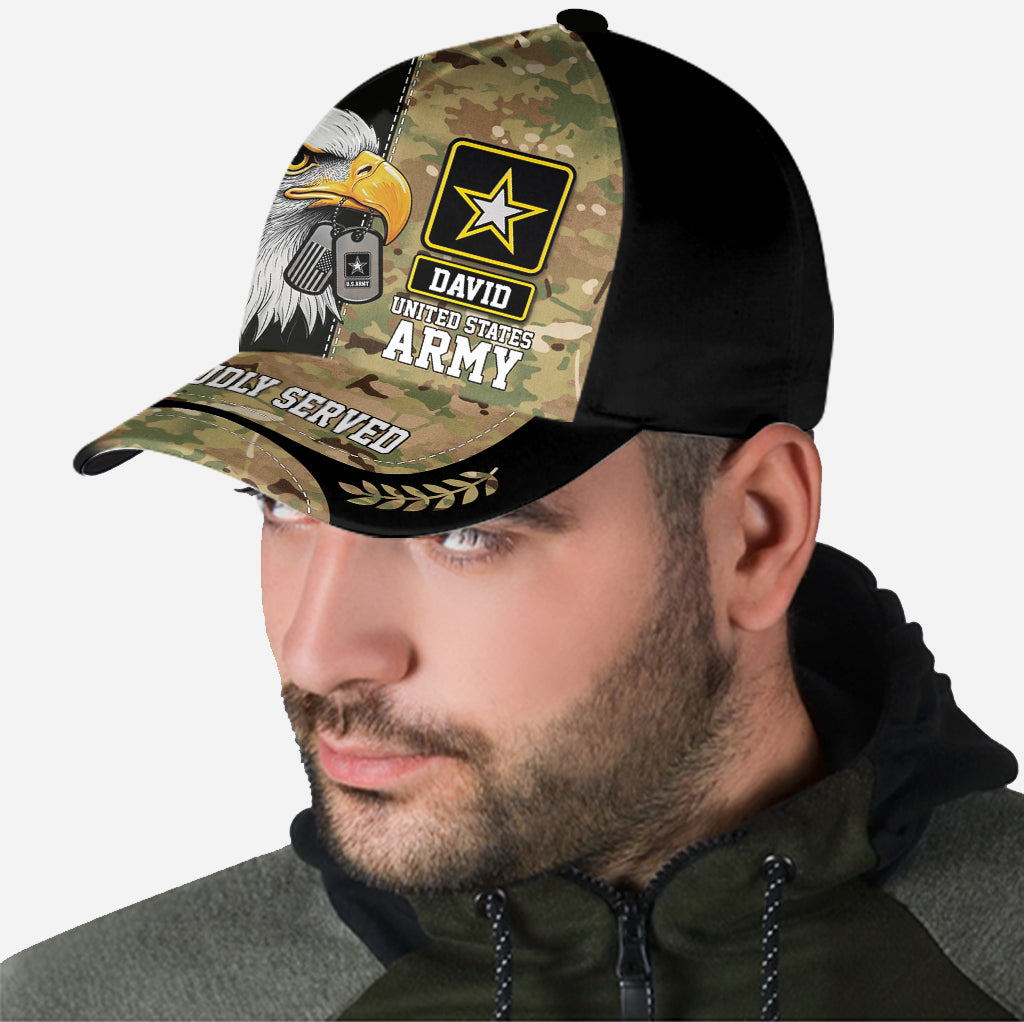 Proudly Served - Personalized Veteran Classic Cap