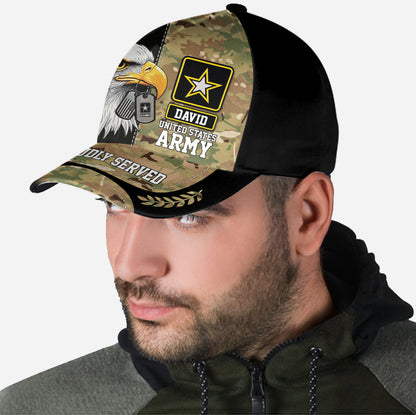 Proudly Served - Personalized Veteran Classic Cap