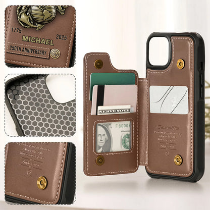 Proud Veteran - Personalized Veteran Wallet Phone Case