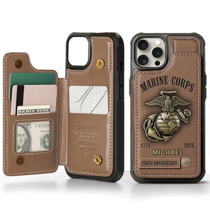 Proud Veteran - Personalized Veteran Wallet Phone Case