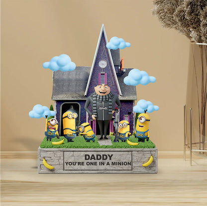 One In A Miniion Gift For Dad, Grandpa - Personalized Custom Shaped Acrylic Plaque