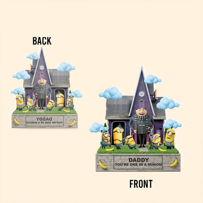 One In A Miniion Gift For Dad, Grandpa - Personalized Custom Shaped Acrylic Plaque