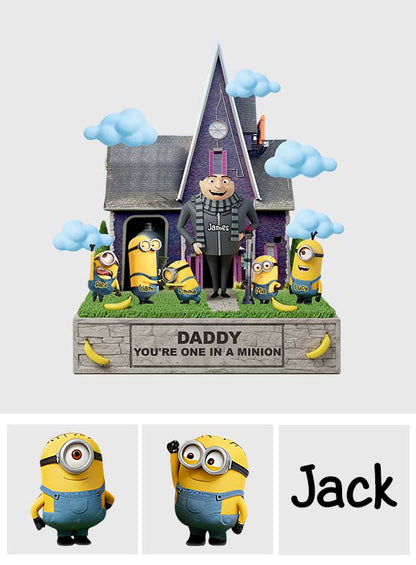 One In A Miniion Gift For Dad, Grandpa - Personalized Custom Shaped Acrylic Plaque