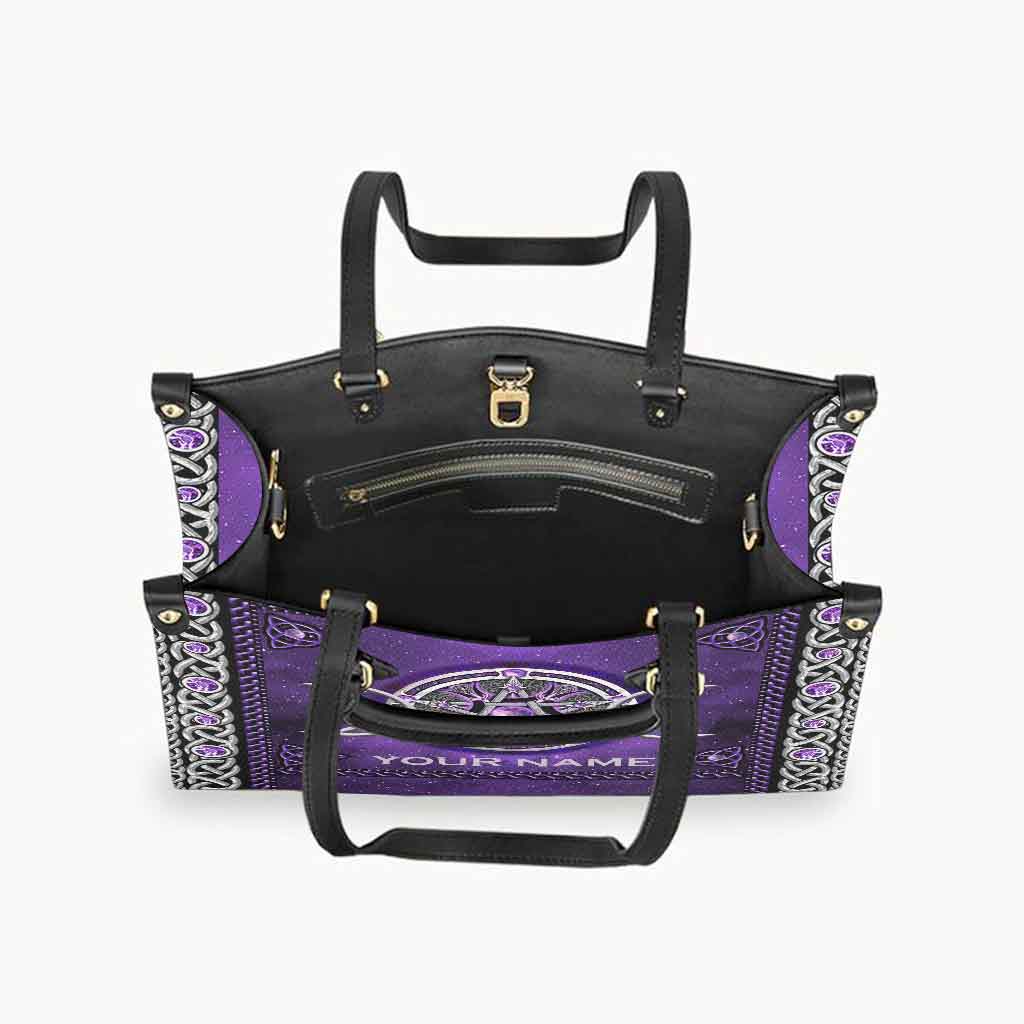 Magic Everyday Triple Moon - Personalized Witch Leather Handbag