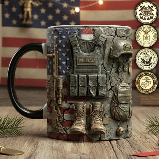 Military Gear - Personalized Veteran Accent Mug