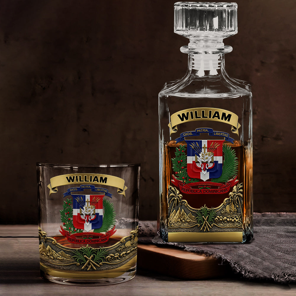 Proud Dominican - Personalized Expats Whiskey Glass