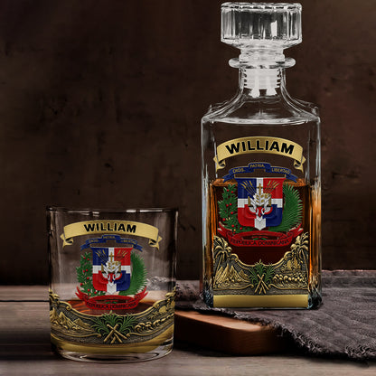 Proud Dominican - Personalized Expats Whiskey Glass