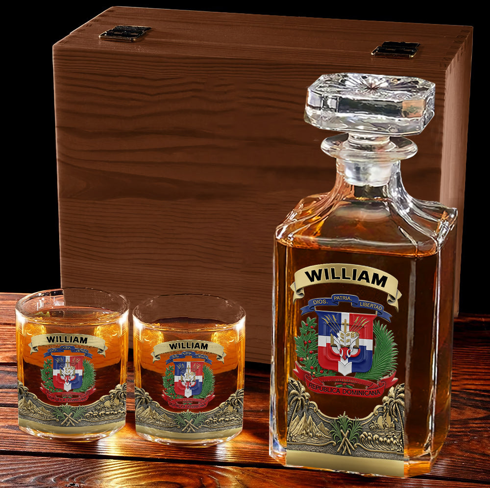 Proud Dominican - Personalized Expats Whiskey Glass